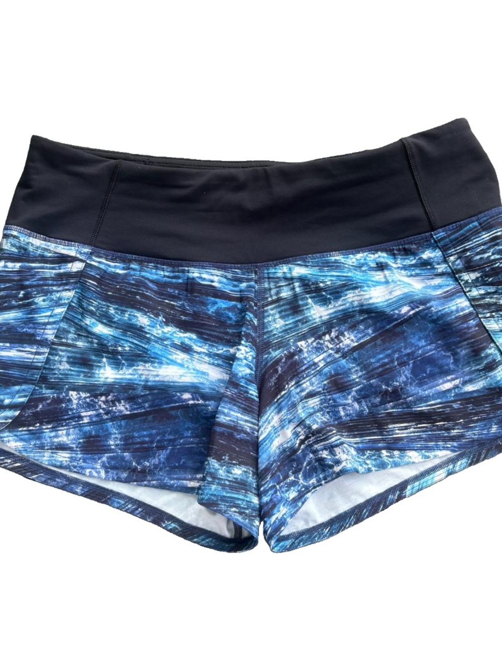 Lululemon Run Times Blue Printed Shorts